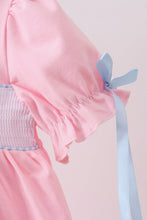 Pink carousel smocked ruffle dress - ARIA KIDS