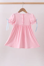Pink carousel smocked ruffle dress - ARIA KIDS