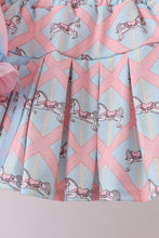Pink carousel smocked ruffle skorts set - ARIA KIDS