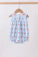 Blue strawberry bow embroidery bubble - ARIA KIDS