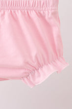 Pink carousel print ruffle bloomer set - ARIA KIDS