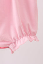 Pink carousel embroidery ruffle bubble - ARIA KIDS