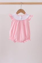 Pink carousel embroidery ruffle bubble - ARIA KIDS