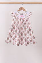 Pink carousel embroidery ruffle dress - ARIA KIDS