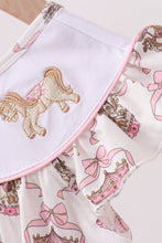 Pink carousel embroidery ruffle dress - ARIA KIDS