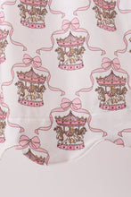 Pink carousel embroidery ruffle dress - ARIA KIDS