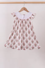 Pink carousel embroidery ruffle dress - ARIA KIDS