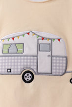 Khaki camper applique bow bloomer set - ARIA KIDS