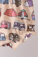 Khaki camper applique bow bloomer set - ARIA KIDS
