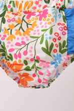 Summer floral print ruffle 2pc swimsuit - ARIA KIDS