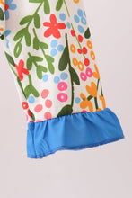 Summer floral print ruffle 2pc swimsuit - ARIA KIDS