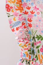 Summer floral print ruffle jumpsuit - ARIA KIDS