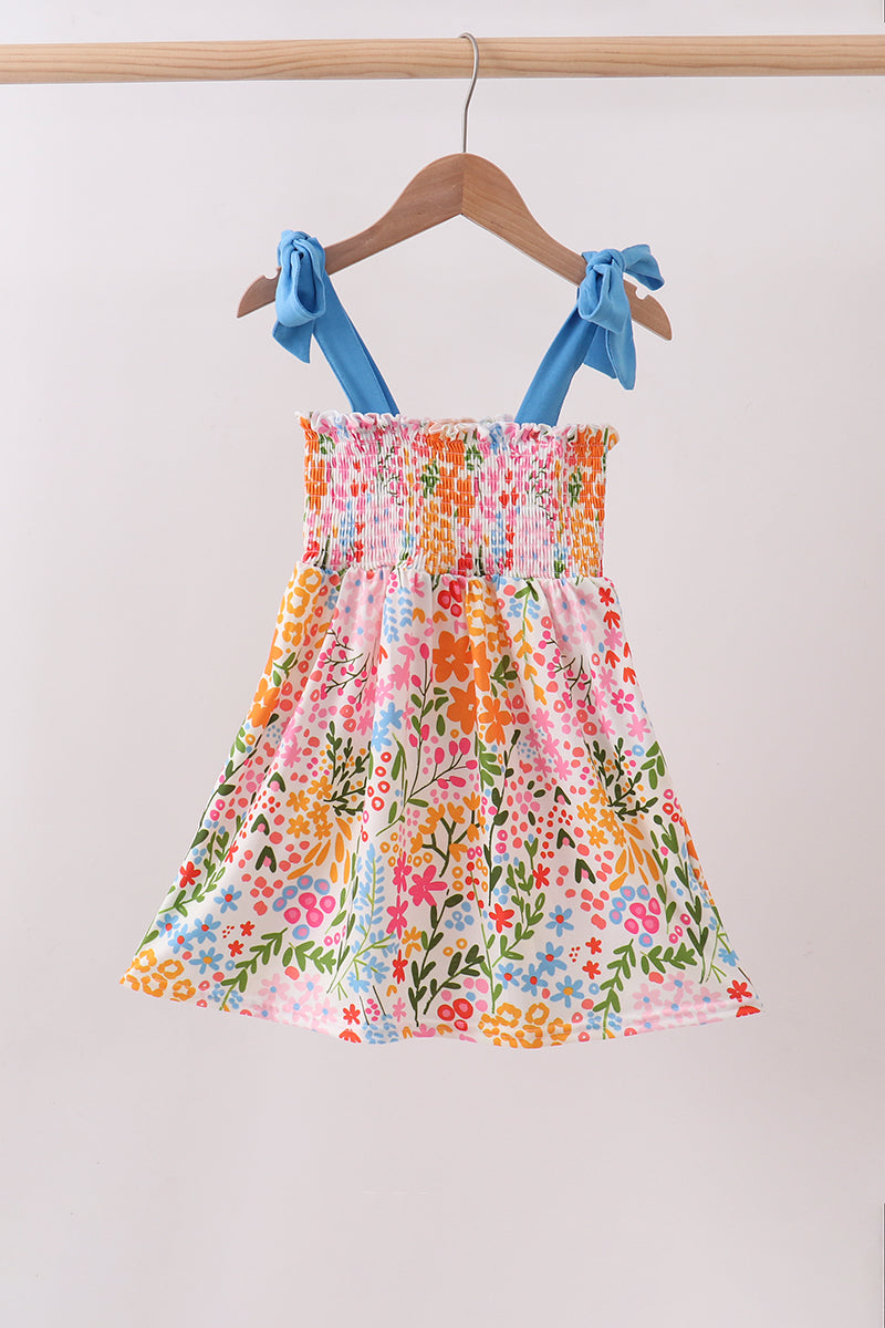 Summer floral print smocked mom&me dress - ARIA KIDS