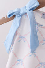 Blue bow ribbon print bloomer set - ARIA KIDS