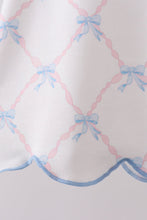 Blue bow ribbon print bloomer set - ARIA KIDS