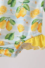 Lemon print ruffle rashguard - ARIA KIDS