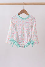 Green castle cream ruffle rashguard - ARIA KIDS
