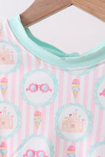 Green castle cream ruffle rashguard - ARIA KIDS