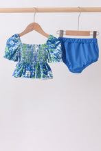 Ocean garden splash ruffle 2pc set - ARIA KIDS