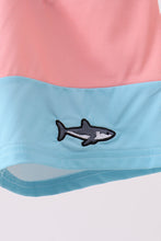 Colorblock fish embroidery swim trunks - ARIA KIDS