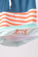 Crab embroidery swim trunks - ARIA KIDS
