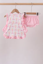 Pink bow castle ruffle bloomer set - ARIA KIDS