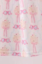 Pink bow castle ruffle shorts set - ARIA KIDS