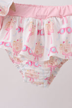 Pink bow castle ruffle 2pc swimsuit - ARIA KIDS