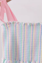 Rainbow stripe smocked dress - ARIA KIDS