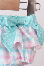 Green plaid horse applique 2pc swimsuit - ARIA KIDS
