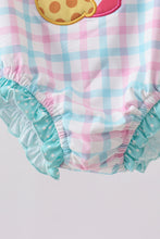 Green plaid horse applique rashguard - ARIA KIDS