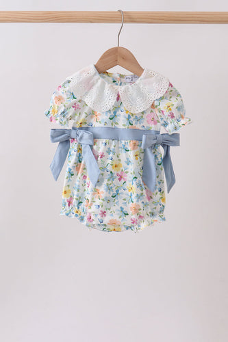 Blue Floral Lace Bubble - ARIA KIDS