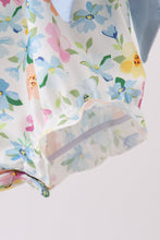 Blue Floral Lace Bubble