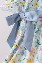 Blue Floral Lace Dress - ARIA KIDS