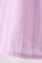 Lavender Smocked Embroidered Bow Jacquard Dress