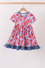 Blue Floral Bamboo Dress