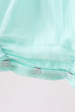 Green Marine Embroidered Jacquard Bubble