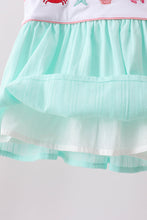 Green Marine Embroidered Jacquard Bloomer Set