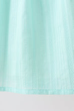 Green Marine Embroidered Jacquard Dress