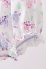 Purple Sea Turtle Smocked Bubble