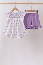 Purple Sea Turtle Smocked Set