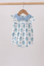 Blue Retro Floral Bubble