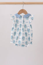 Blue Retro Floral Bubble