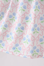 Blue Hydrangea Bow Dress