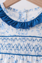 Blue Castle Smocked Ruffle Bubble - ARIA KIDS