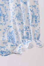 Blue Castle Smocked Ruffle Bubble - ARIA KIDS
