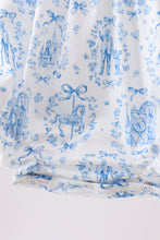 Blue Castle Smocked Ruffle Bubble - ARIA KIDS