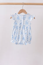Blue Castle Smocked Ruffle Bubble - ARIA KIDS