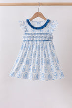 Blue Castle Smocked Ruffle Dress - ARIA KIDS