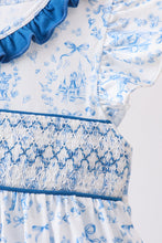 Blue Castle Smocked Ruffle Dress - ARIA KIDS
